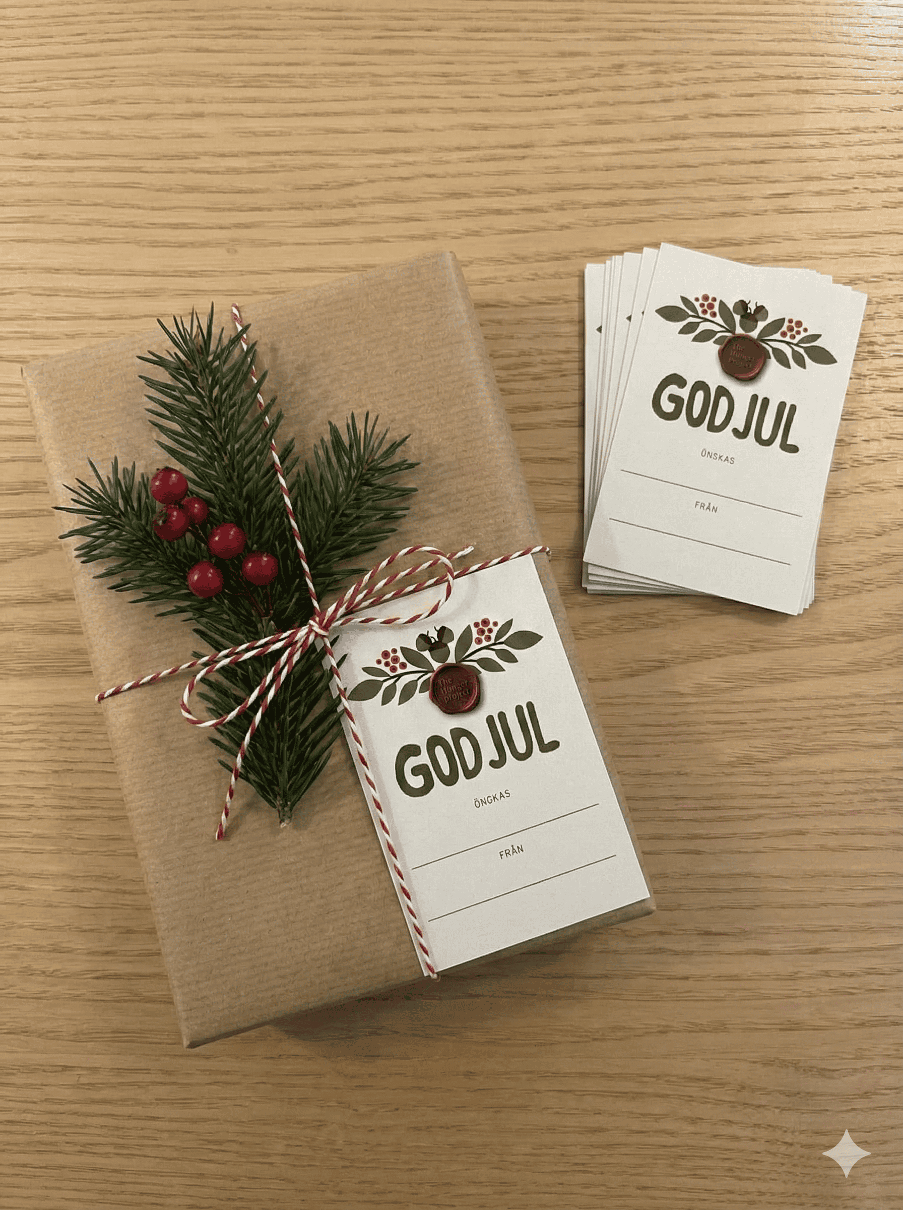 Paket med juletiketter